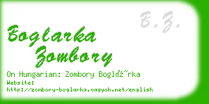 boglarka zombory business card